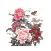 Peony Flower Butterfly Waterproof Temporary Tattoo Sticker